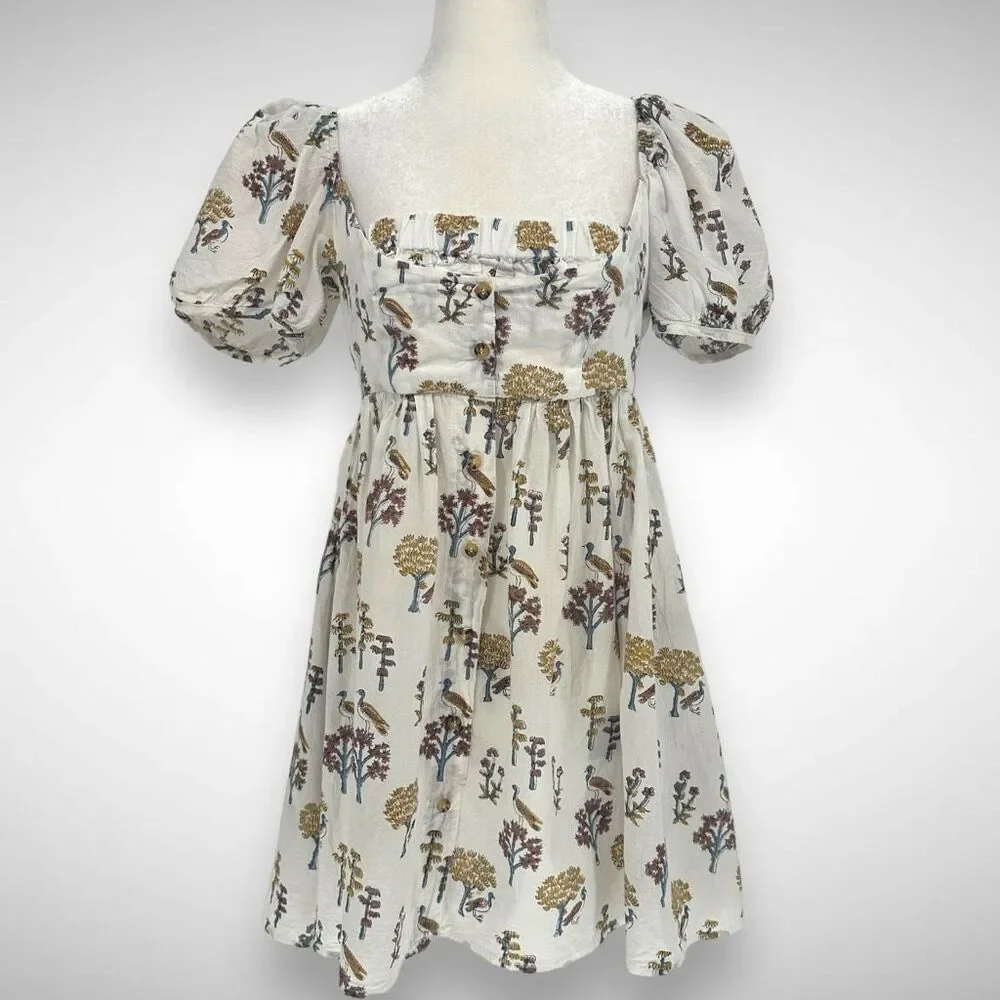 Ciao Lucia Diana Meadow Block Floral Print Mini Dress Size Small Cottage Boho - Picture 2 of 10